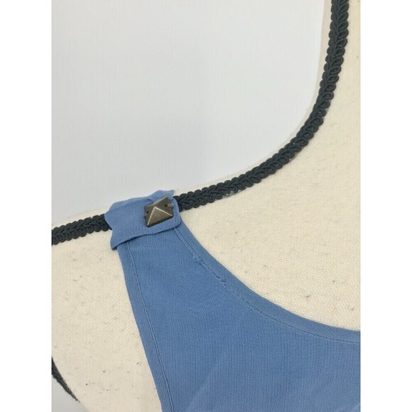 Michael Kors Women’s Size 4 Blouse Top Sleeveless Blue Side Zipper - Picture 11 of 13